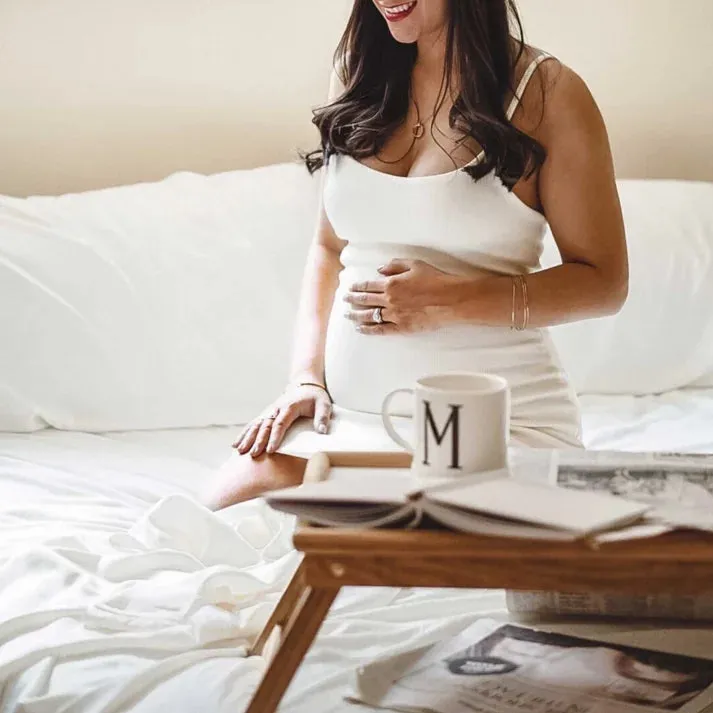 100% Bamboo Maternity Sheet Set, Queen - Ivory