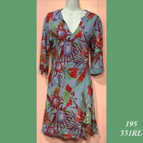 195 - 331RL , Tunic dress with 3/4 sleeve