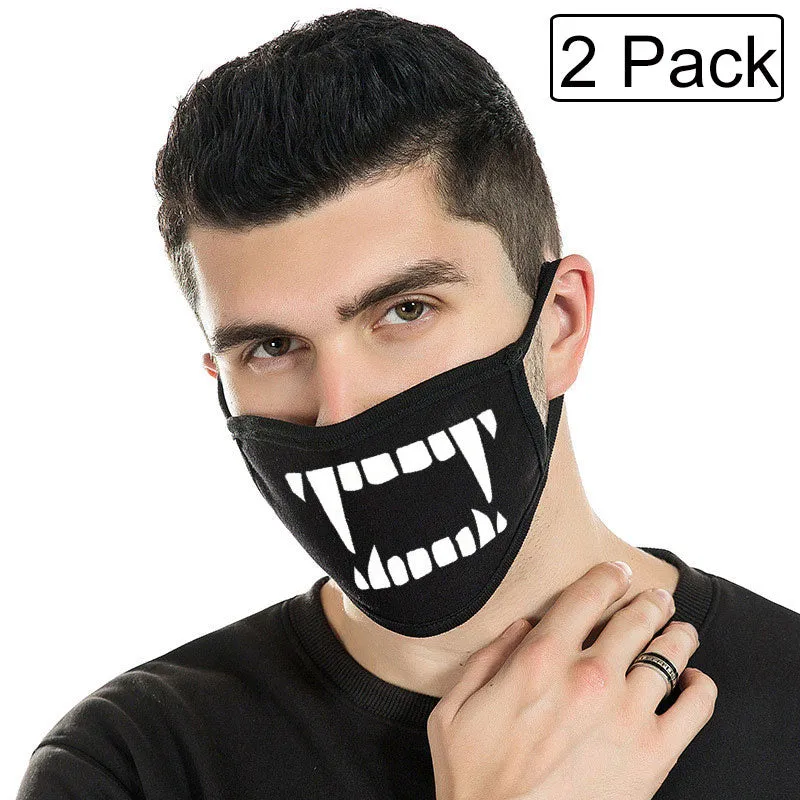 2 Pack of Funny Teeth Reusable Cloth Face Masks