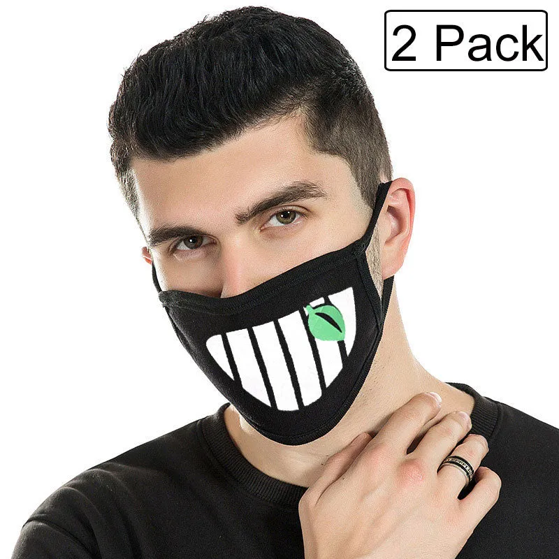 2 Pack of Funny Teeth Reusable Cloth Face Masks