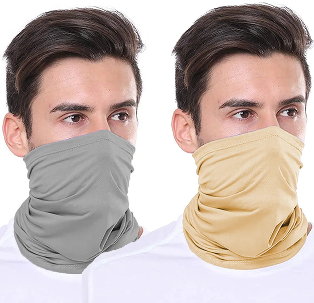 2 Pack of Multi-Purpose Scarf Neckerchief Outdoor Headwear Bandana