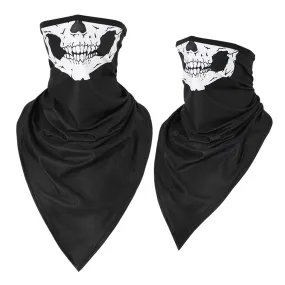 2 Pack of Multi-Purpose Triangle Scarf Neckerchief Outdoor Headwear Bandana Patterned