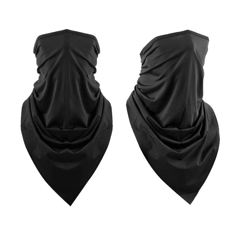 2 Pack of Multi-Purpose Triangle Scarf Neckerchief Outdoor Headwear Bandana Solid Color