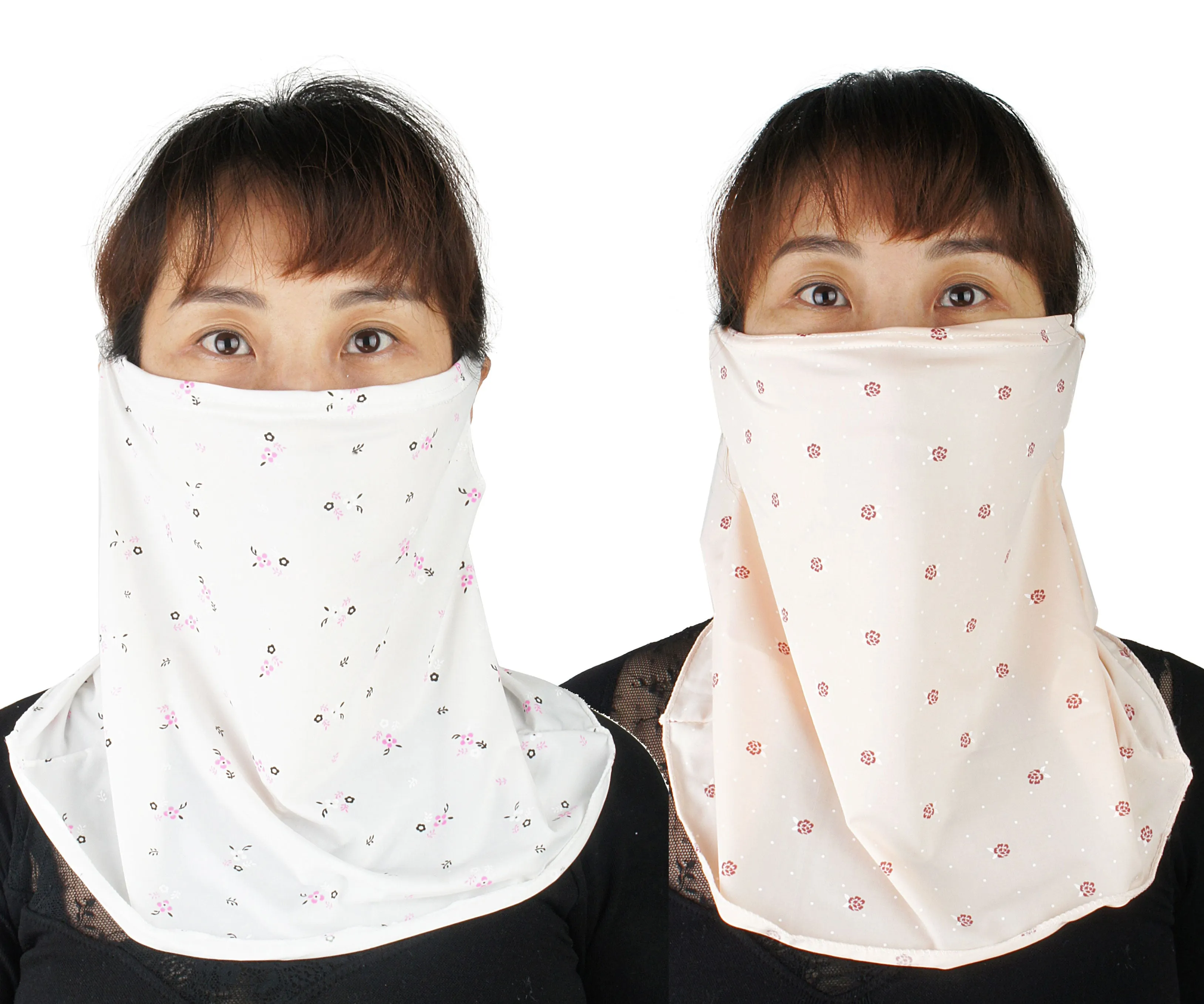 2 Pack of Women Sunscreen Chiffon Balaclava Scarf Neck Gaiter Lightweight UV Protection Bandana