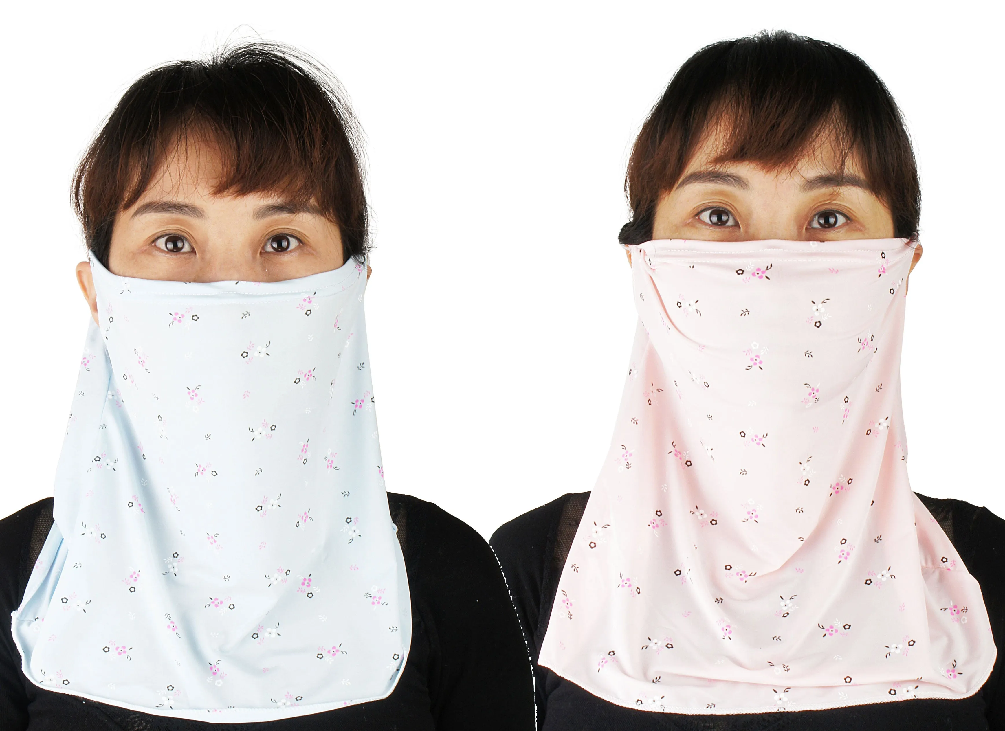 2 Pack of Women Sunscreen Chiffon Balaclava Scarf Neck Gaiter Lightweight UV Protection Bandana