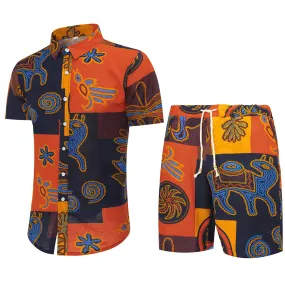 2-Piece Egyptian Style Hawaii Summer Suit