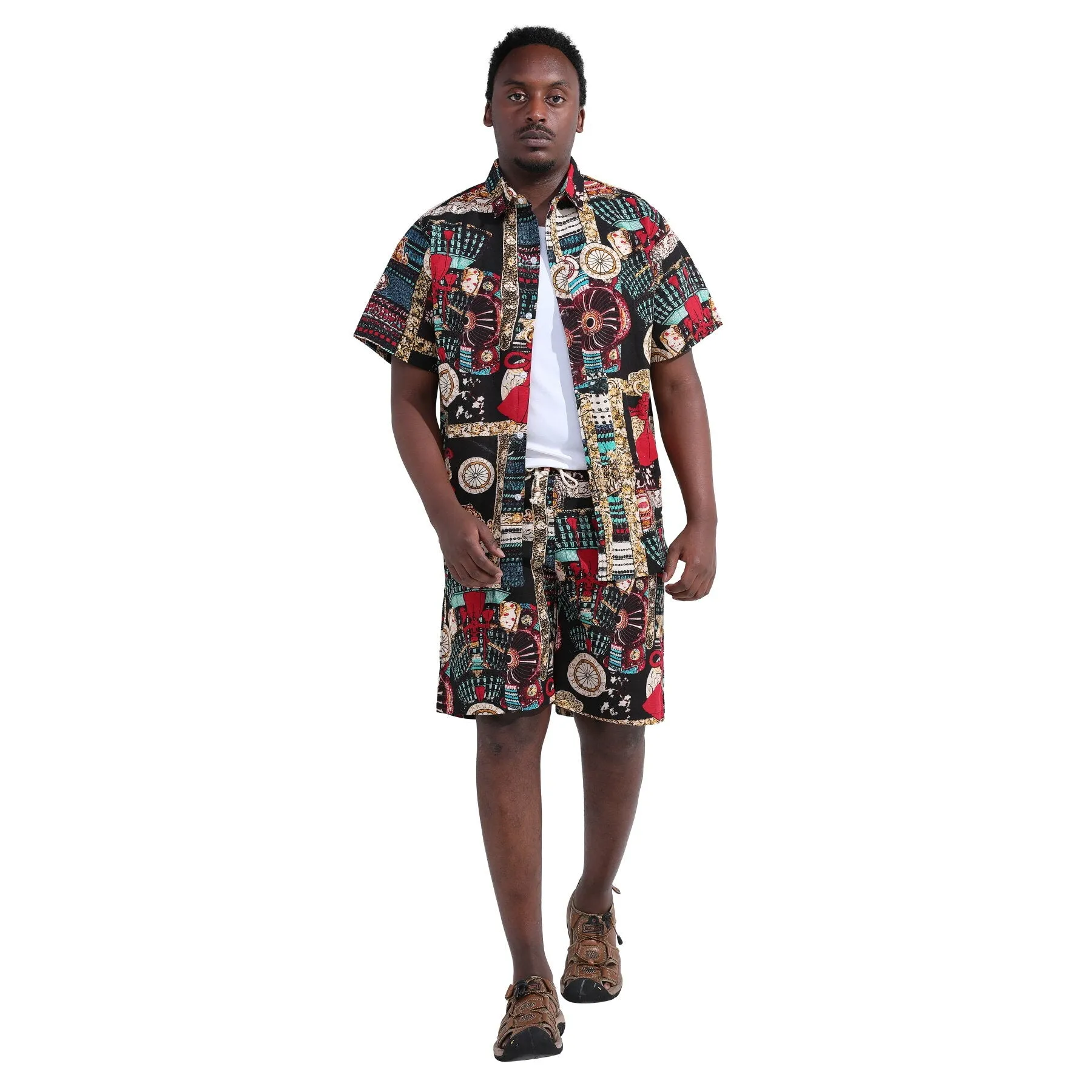 2-Piece Funny Printed Hawaii Summer Suit