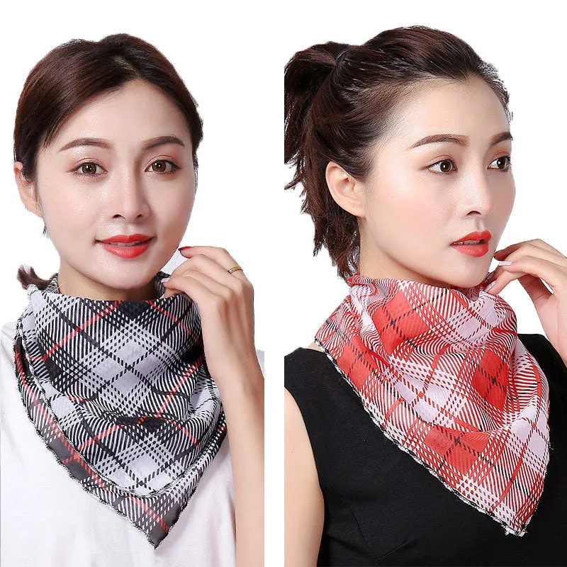 2pcs Dustproof Triangle Scarf Neck Gaiter Breathable Collar Bandana Balaclava for Women