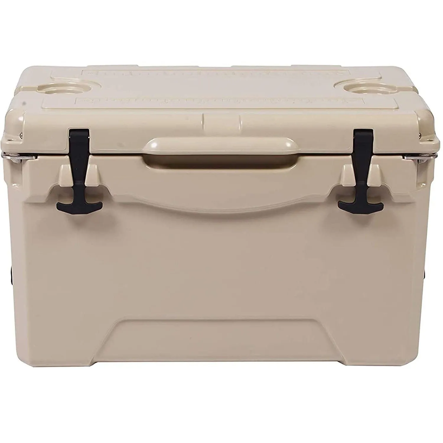 35QT Ice Cooler Rotomolded Insulated Coolers, Ice Chest with Built-in Fish Ruler, Bottle Opener, Cup Holder