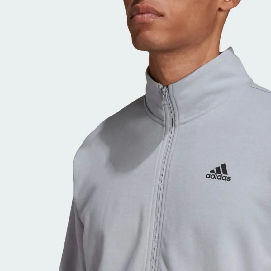 Adidas Logo Graphic Track Men Lifestyle Suit Silver