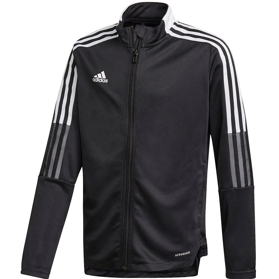 Adidas Tiro 21 Track Jacket Youth Sweatshirt Black Gm7314 140Cm