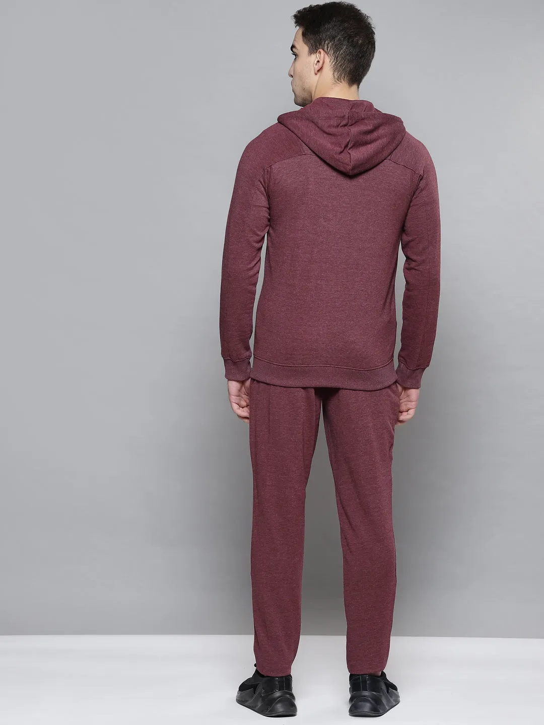 Alcis Men Maroon Solid Tracksuit