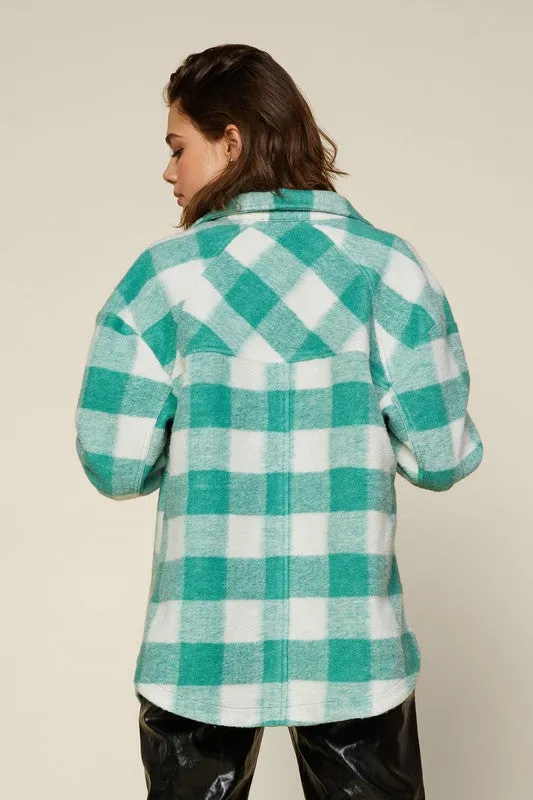 Amy Green Plaid Shacket