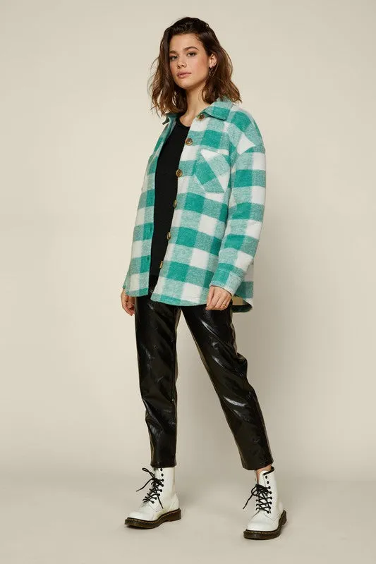 Amy Green Plaid Shacket