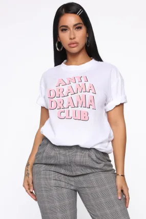 Anti Drama Drama Club Tunic Top - White