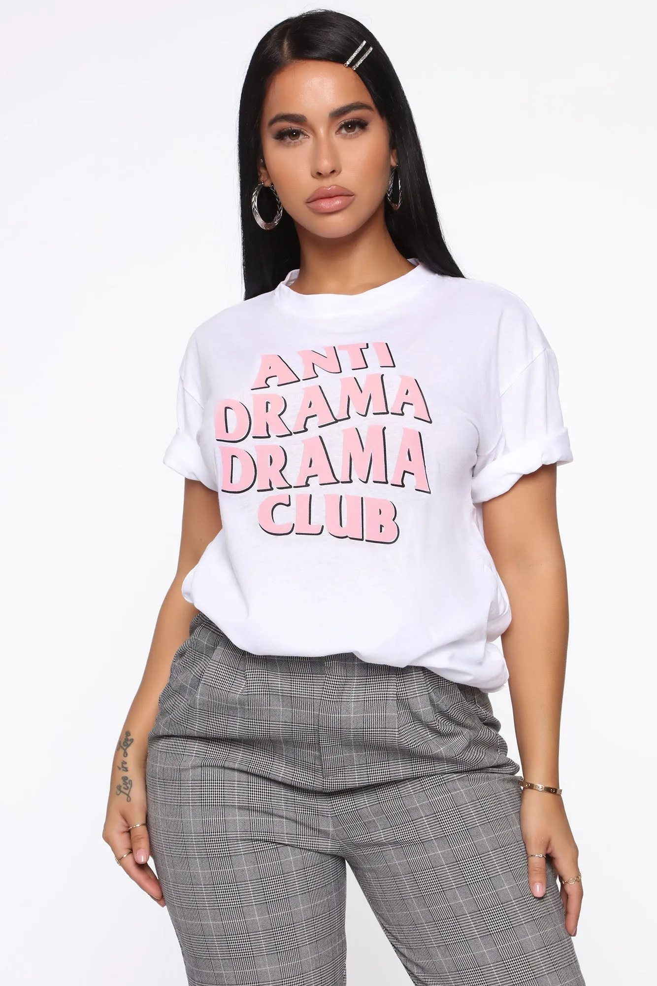 Anti Drama Drama Club Tunic Top - White