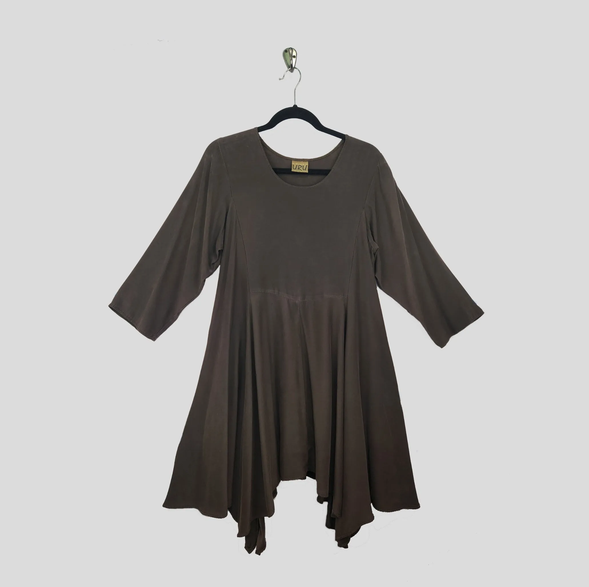 Artist Smock in Chocolate Brown Charmeuse