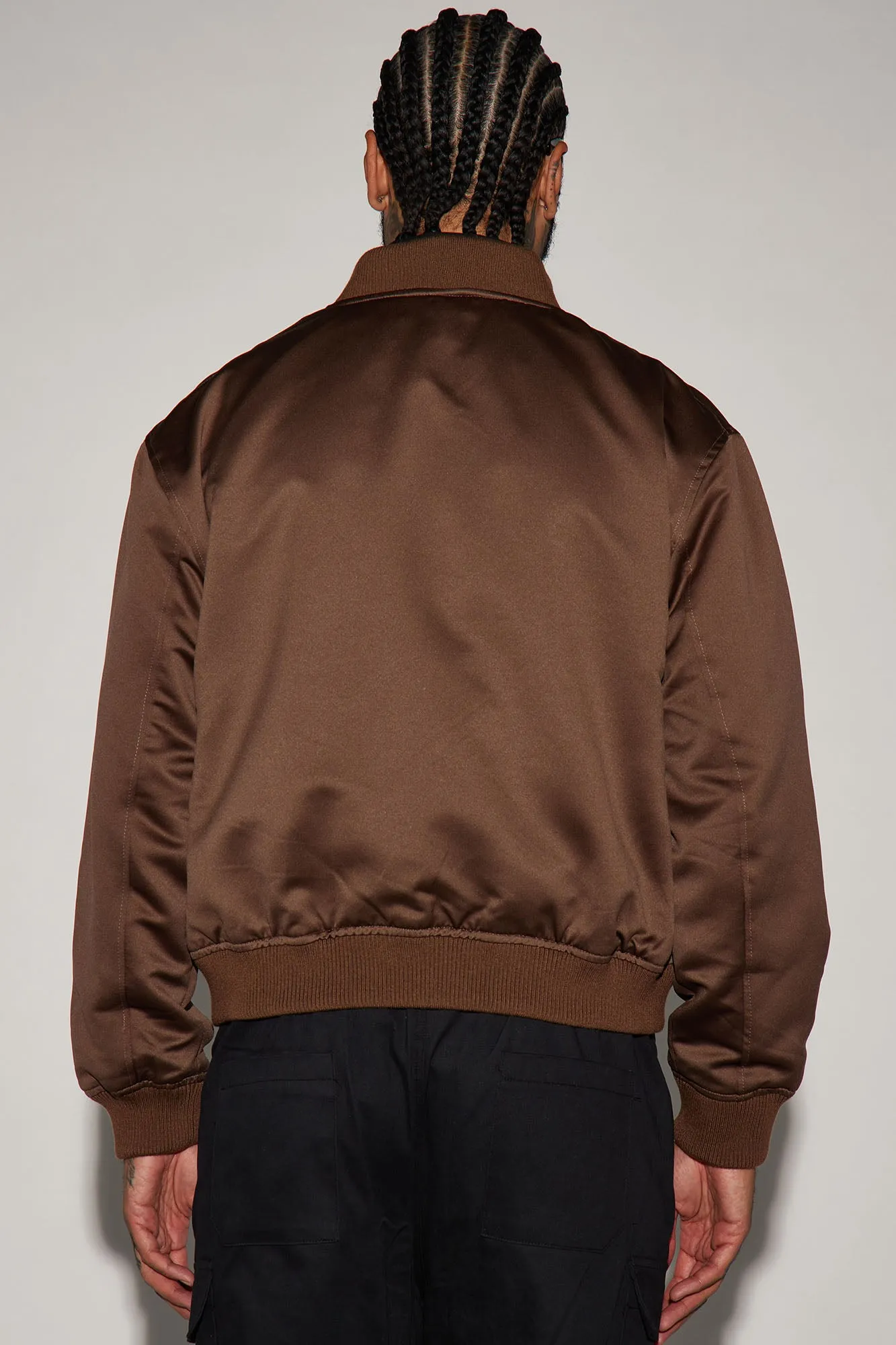 Ashton Essential Bomber Jacket - Brown