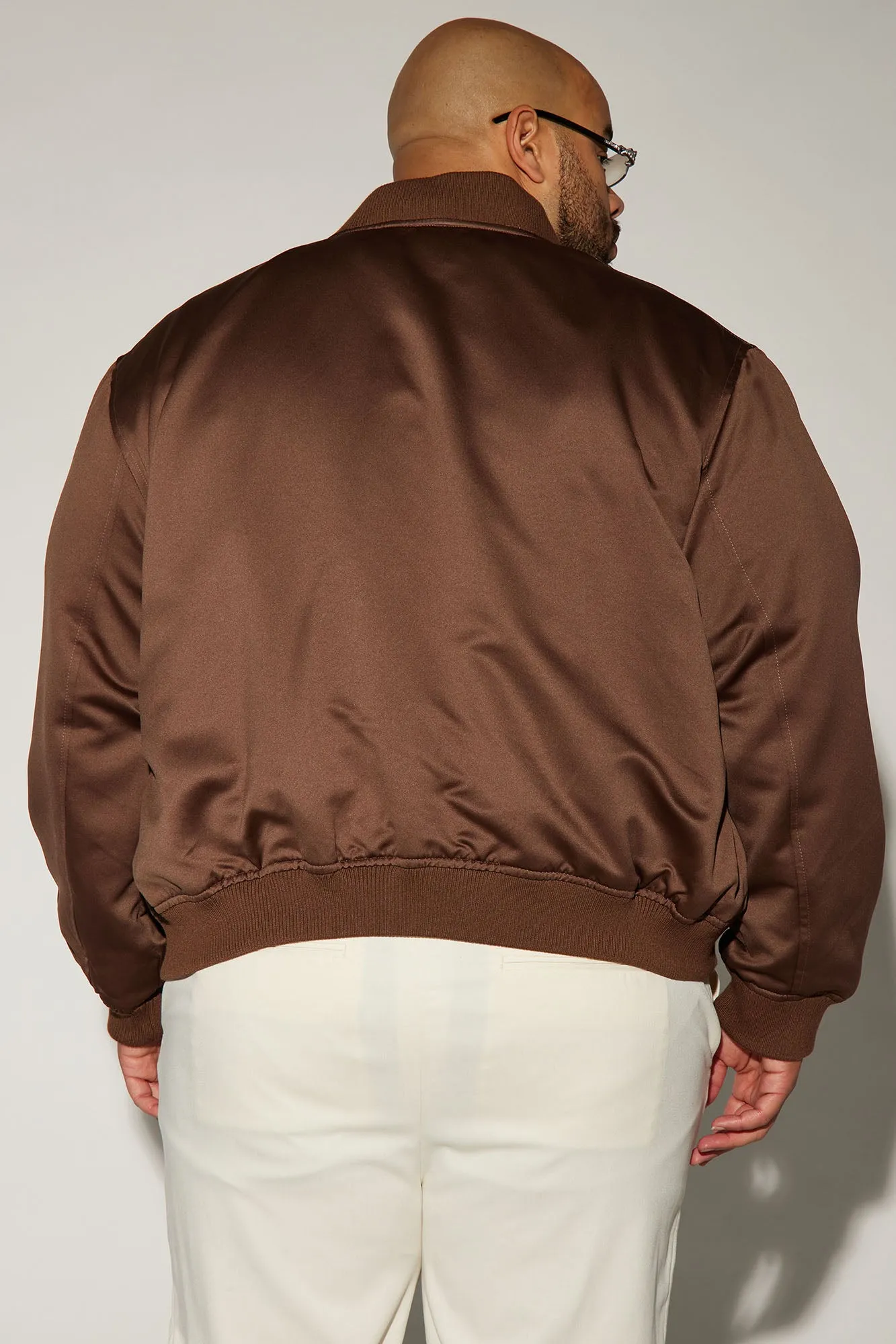 Ashton Essential Bomber Jacket - Brown