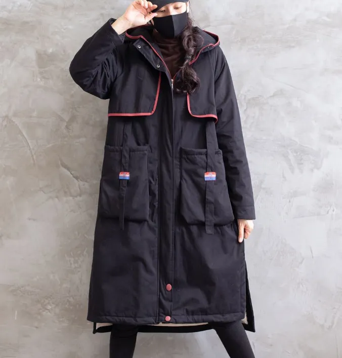 Autumn Padded Fleece Women Casual  Coat Loose Hooded Plus Size Short Coat Jacket