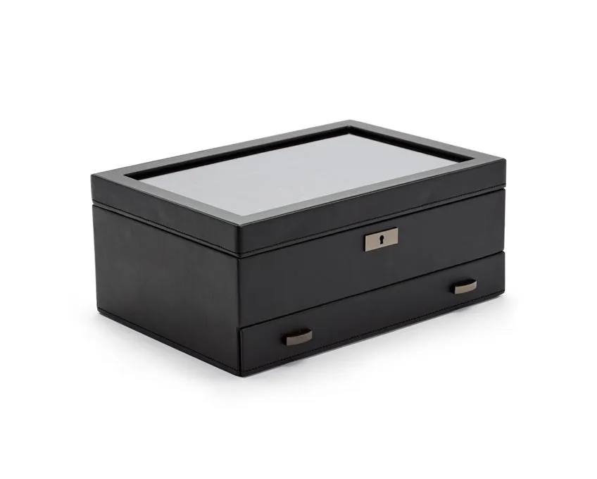 Axis 10 Piece Watch Box With Drawer (Powder Coat)