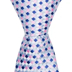 B8 - Blue/Pink Gingham - Standard Width