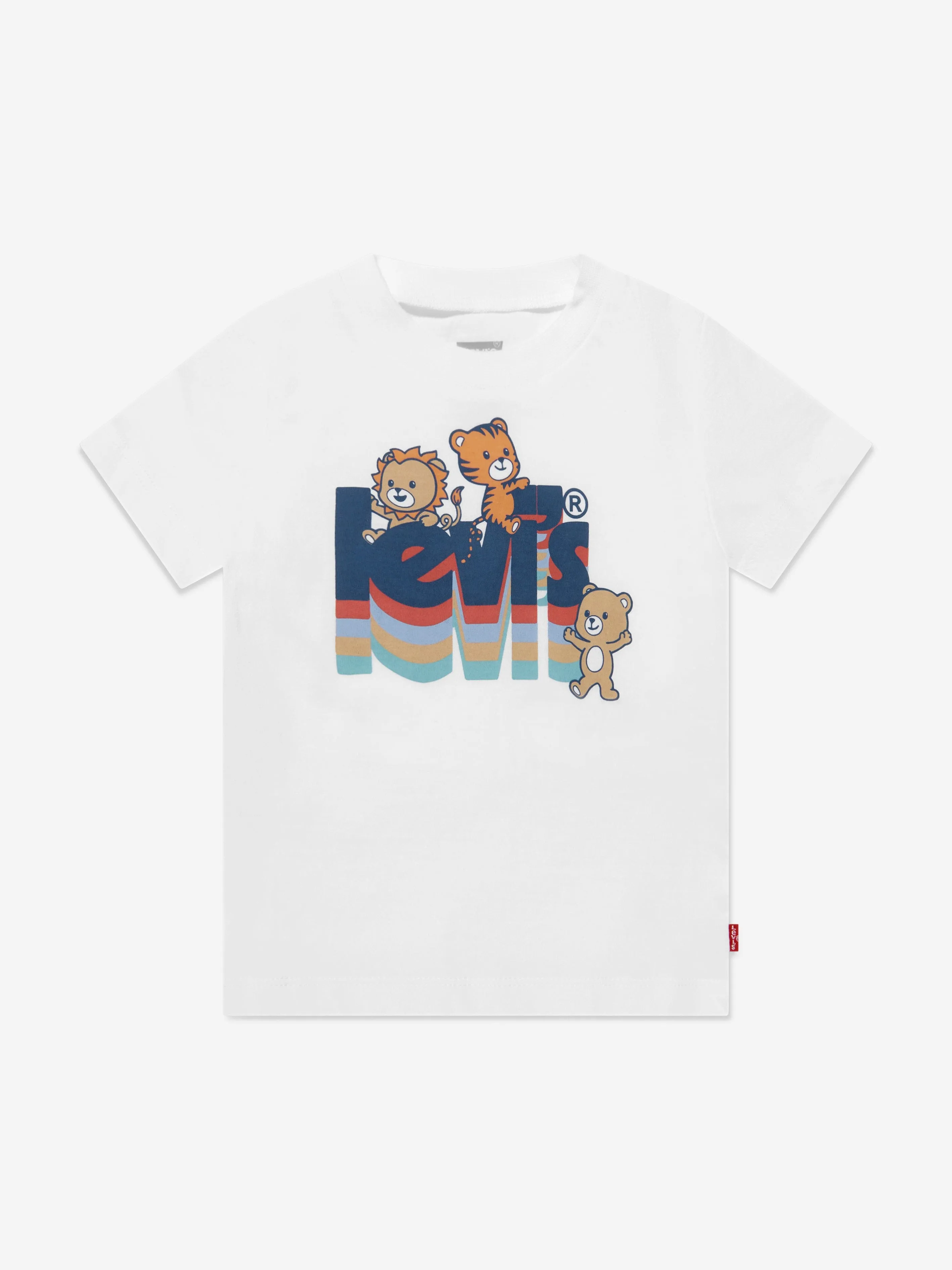 Baby Boys 70's Critters Poster Logo T-Shirt in White