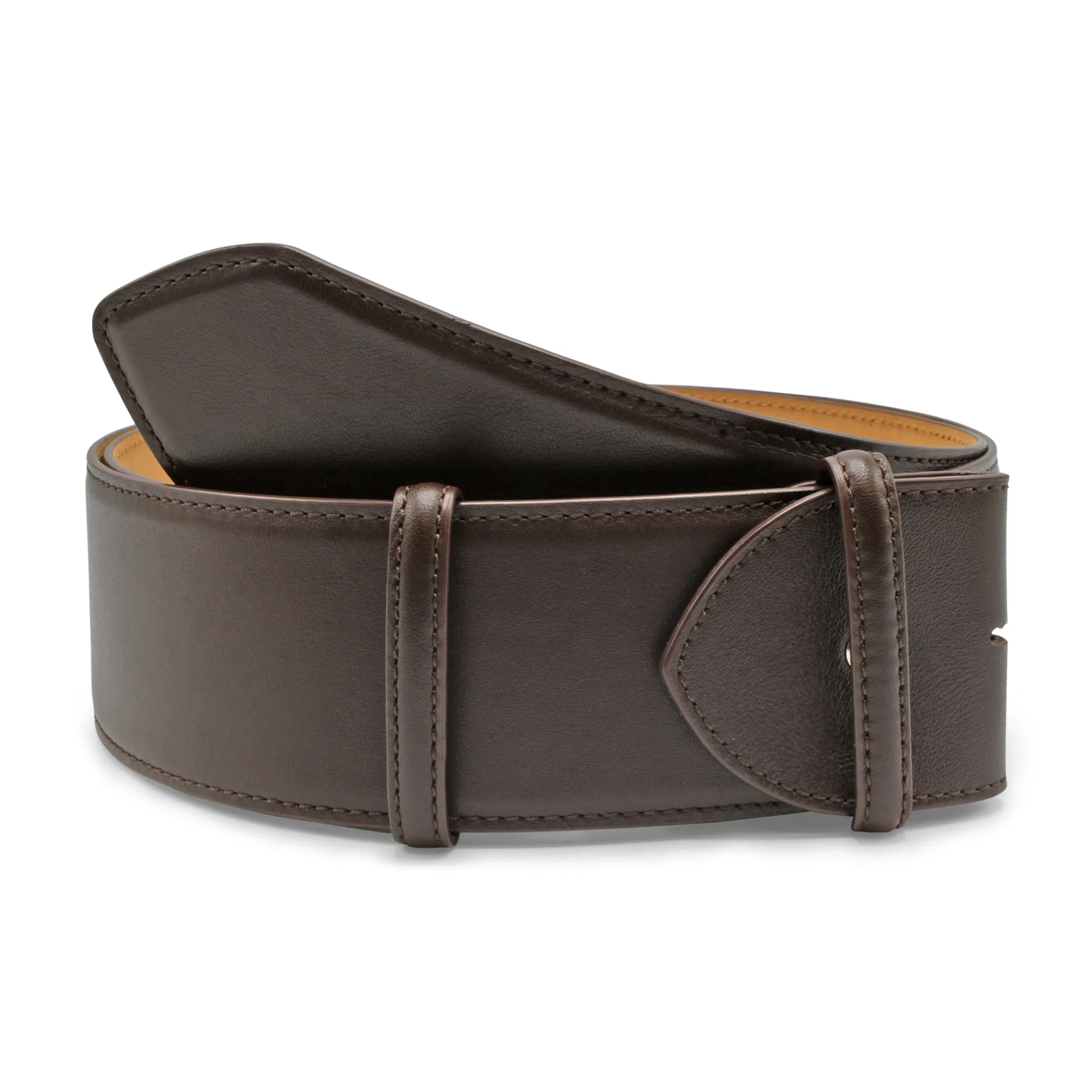 Bacall Wide Curved Napa Belt Strap