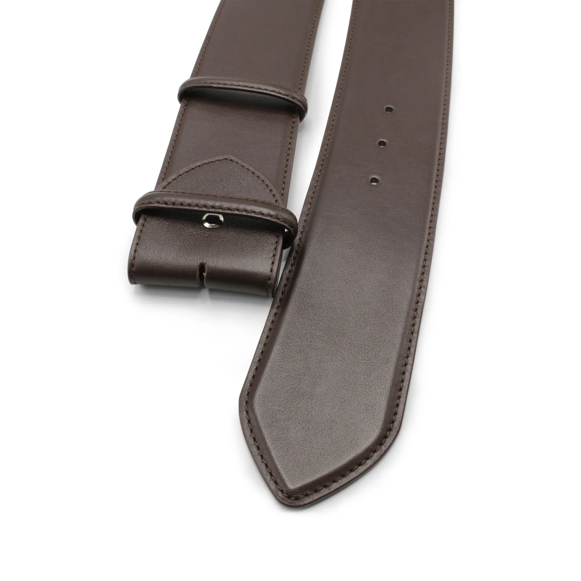 Bacall Wide Curved Napa Belt Strap