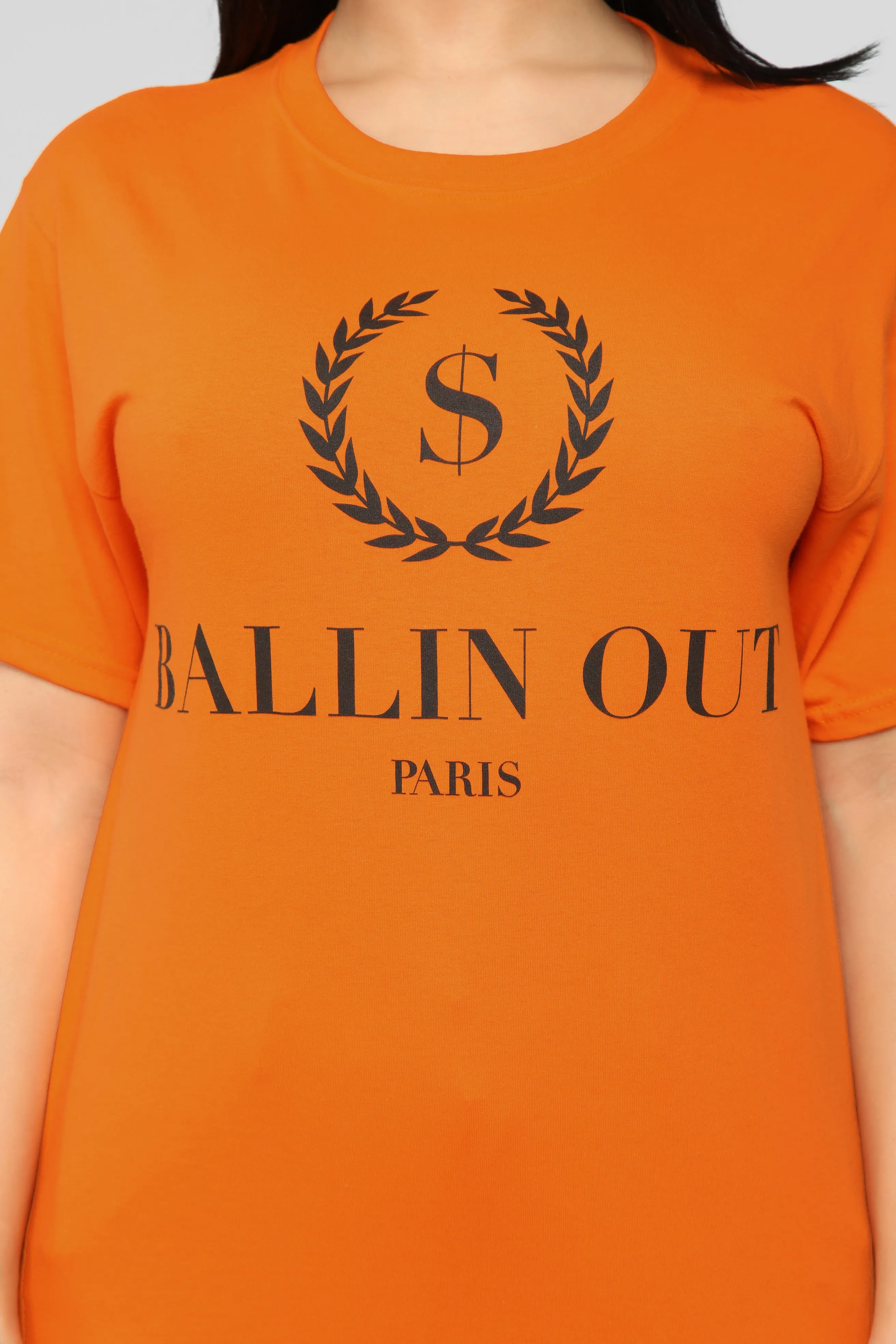 Ballin Out Tunic Top - Orange