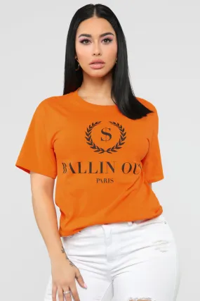 Ballin Out Tunic Top - Orange