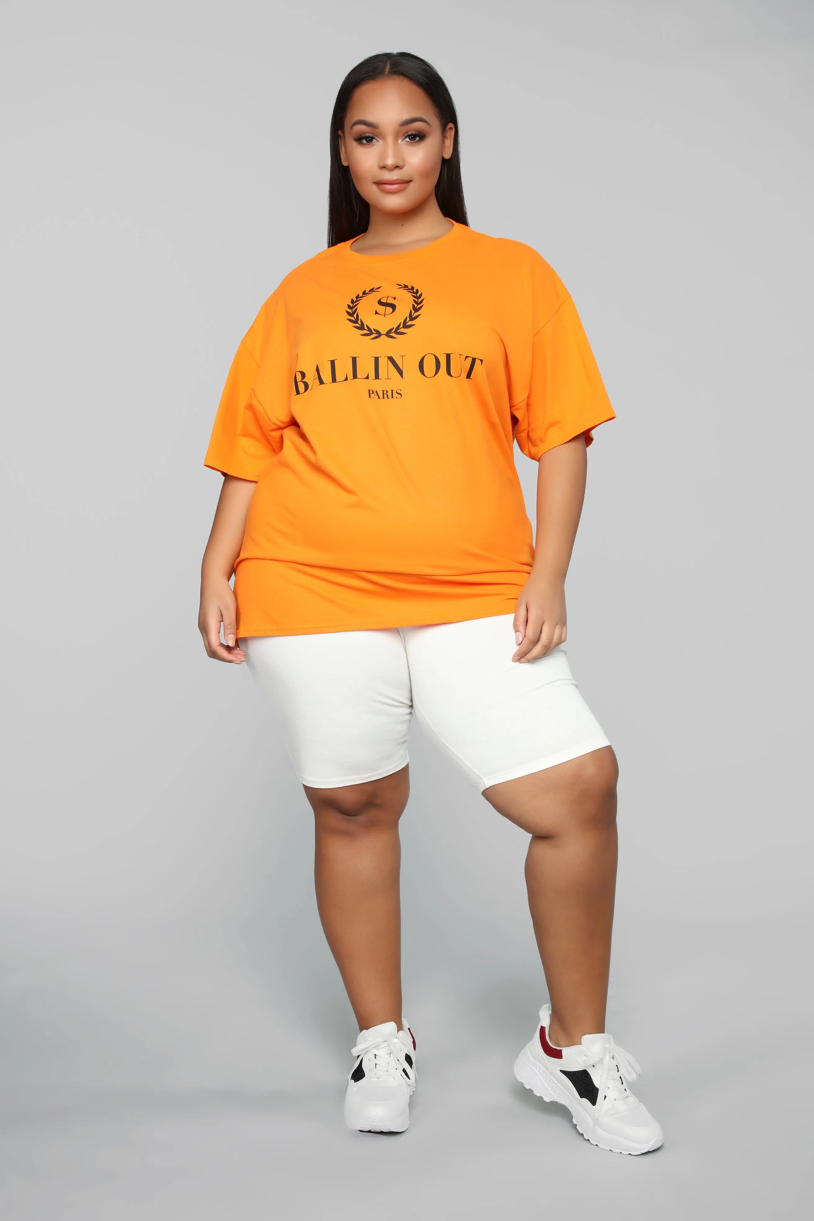 Ballin Out Tunic Top - Orange