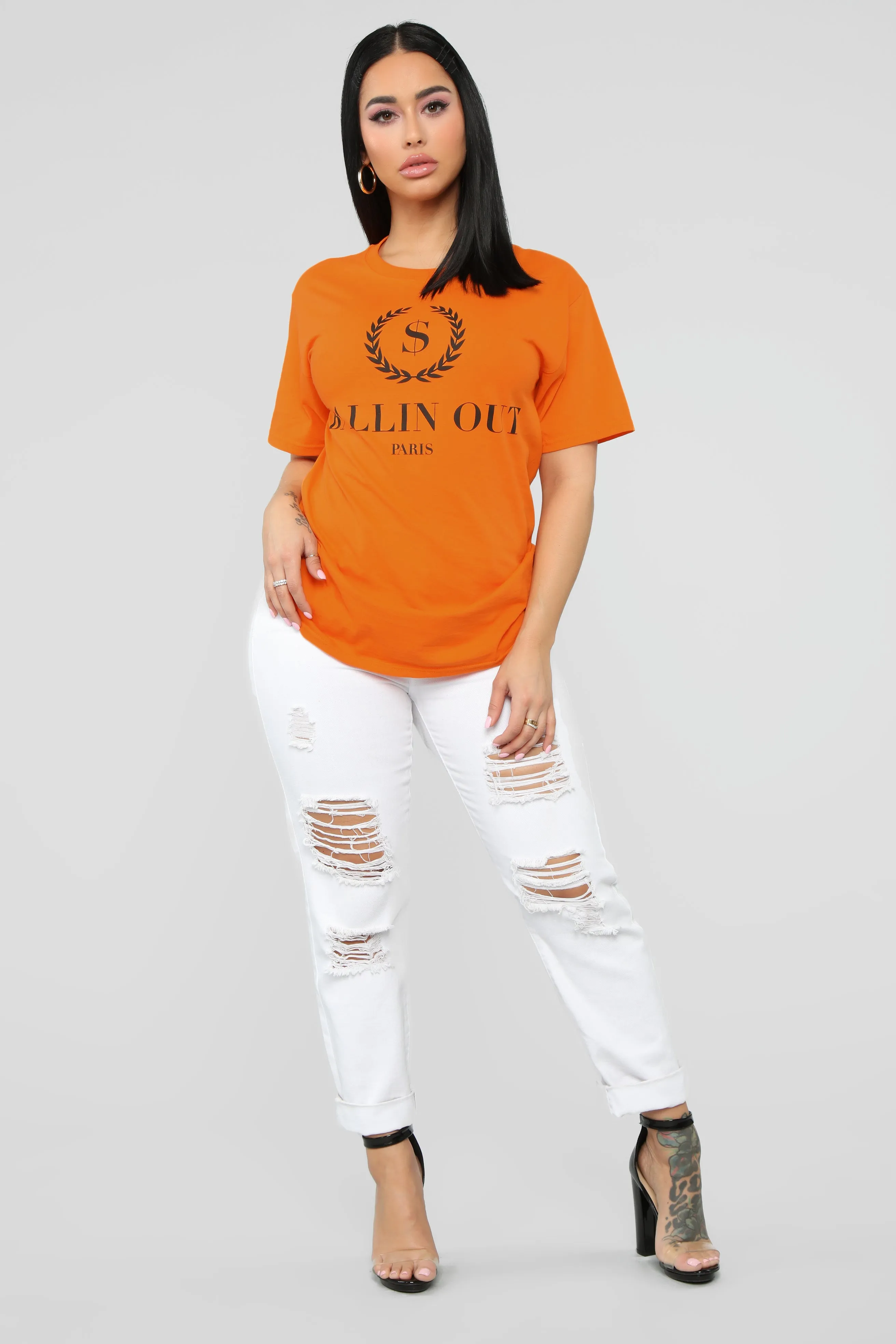 Ballin Out Tunic Top - Orange