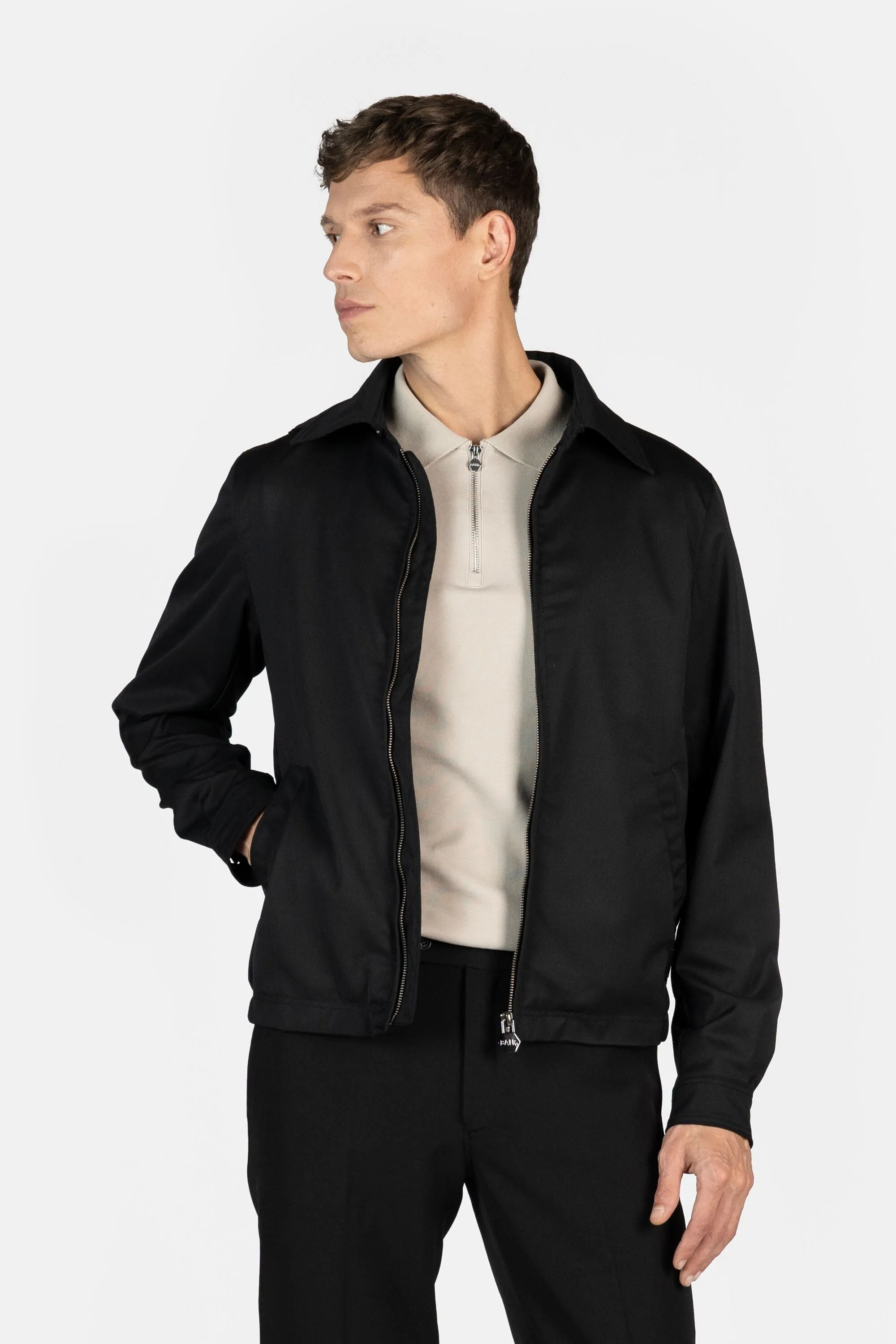 BALRXI Regular Fit Stretch Bomber Jacket Jet Black