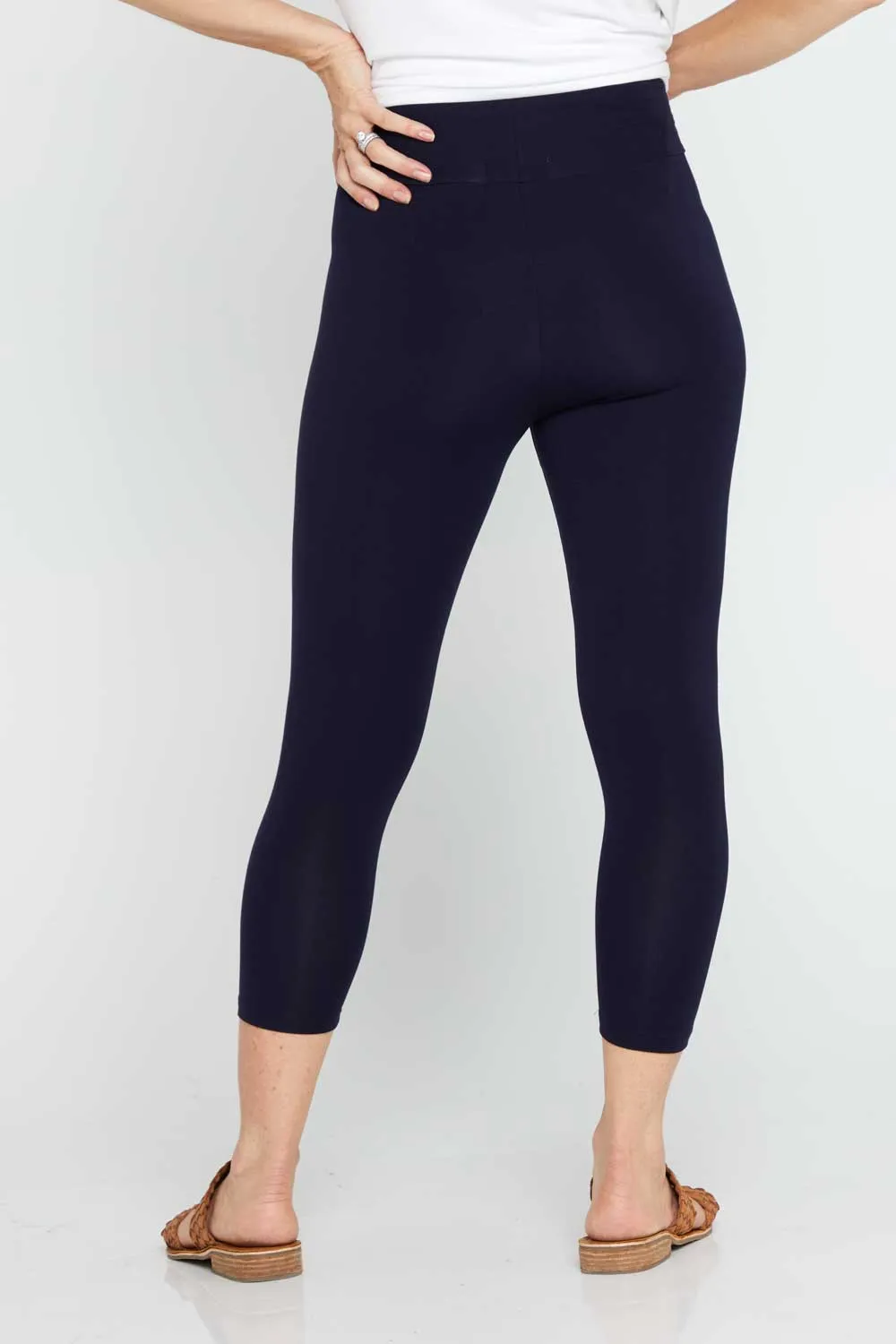 Bamboo 3/4 Leggings - Navy