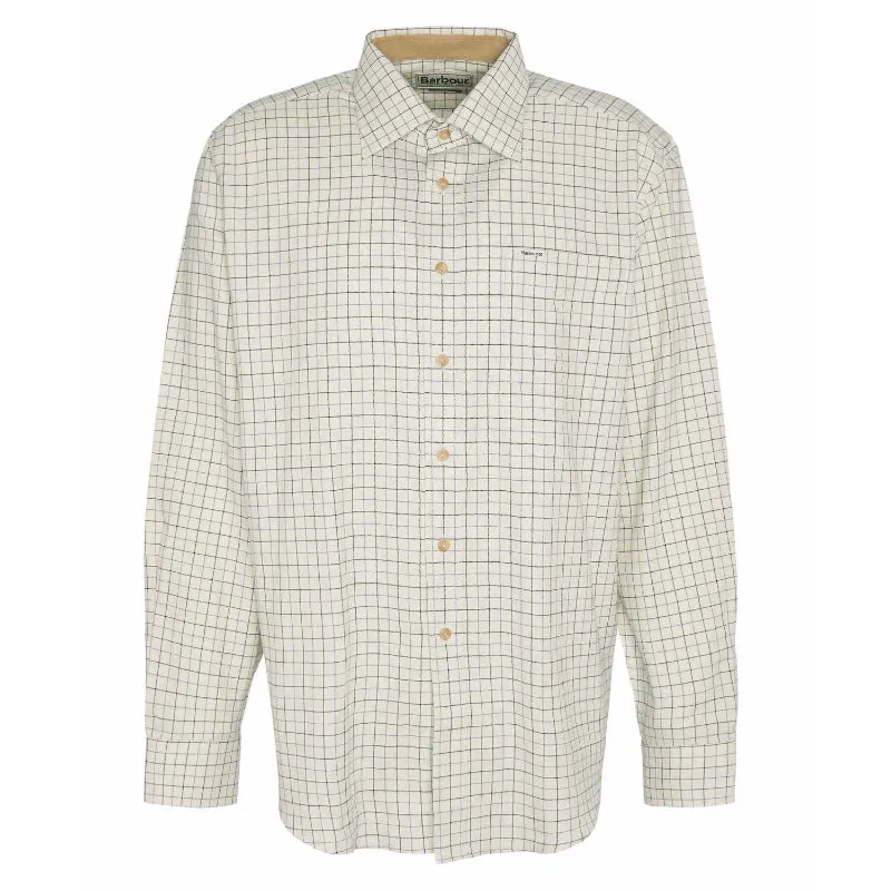 Barbour Field Tattersall Classic Collar Mens Shirt - Blue