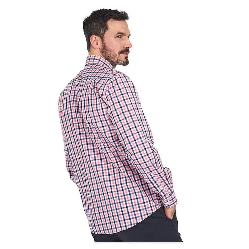 Barbour Gingham 15 Regular Fit Mens Shirt - Pink