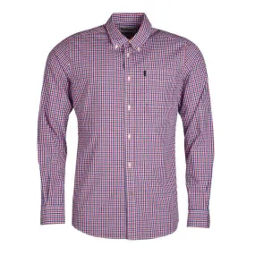 Barbour Gingham Tailored Fit Mens Shirt - Red