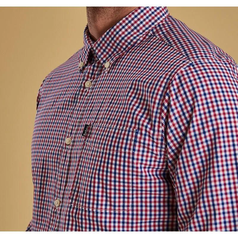 Barbour Gingham Tailored Fit Mens Shirt - Red