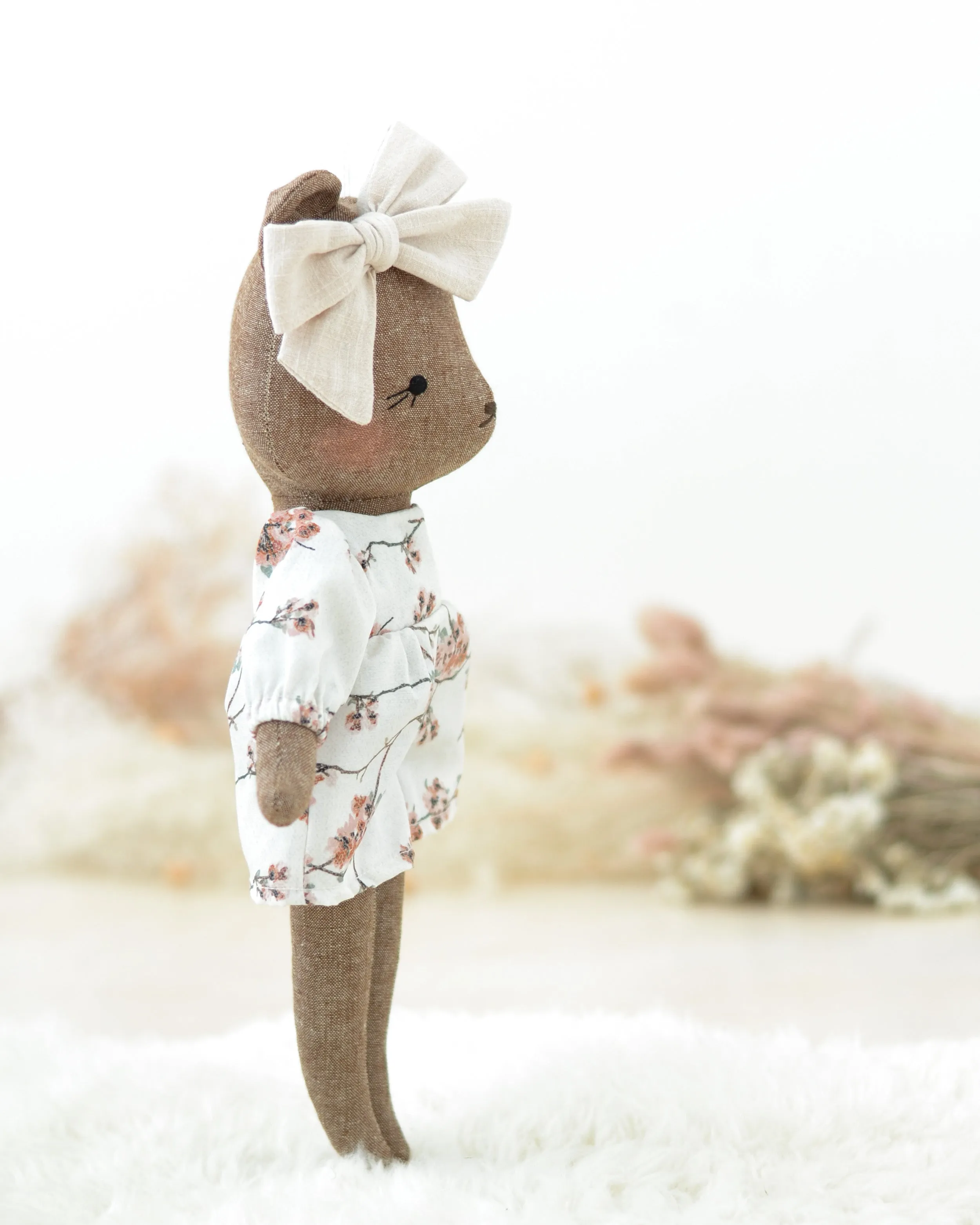 Bear Soft Toy Charlotte Floral