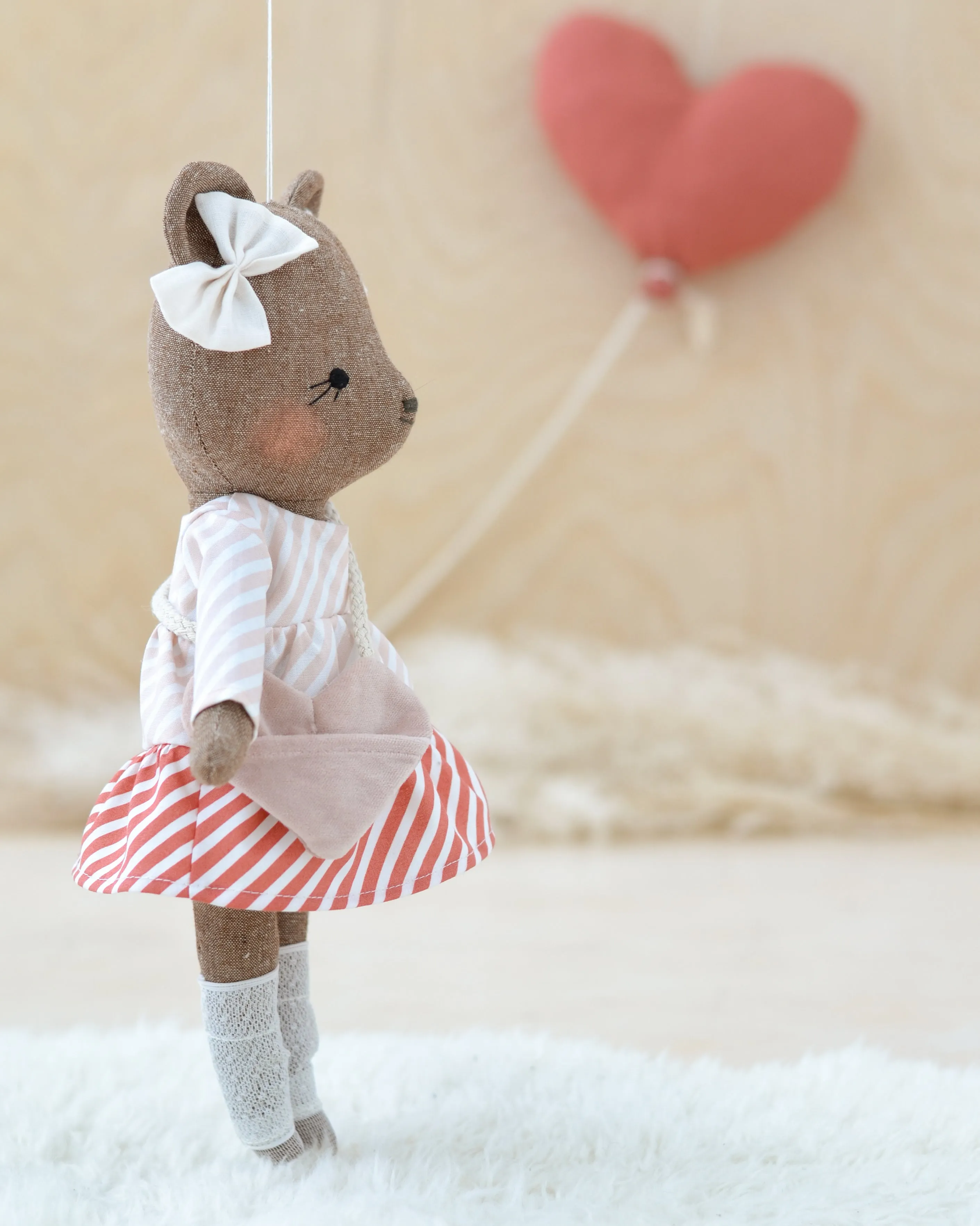 Bear Soft Toy Charlotte Love outfit