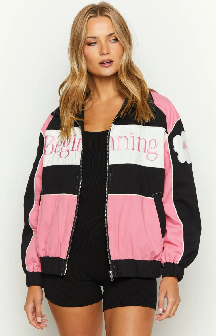 Beginning Pink Bomber Jacket