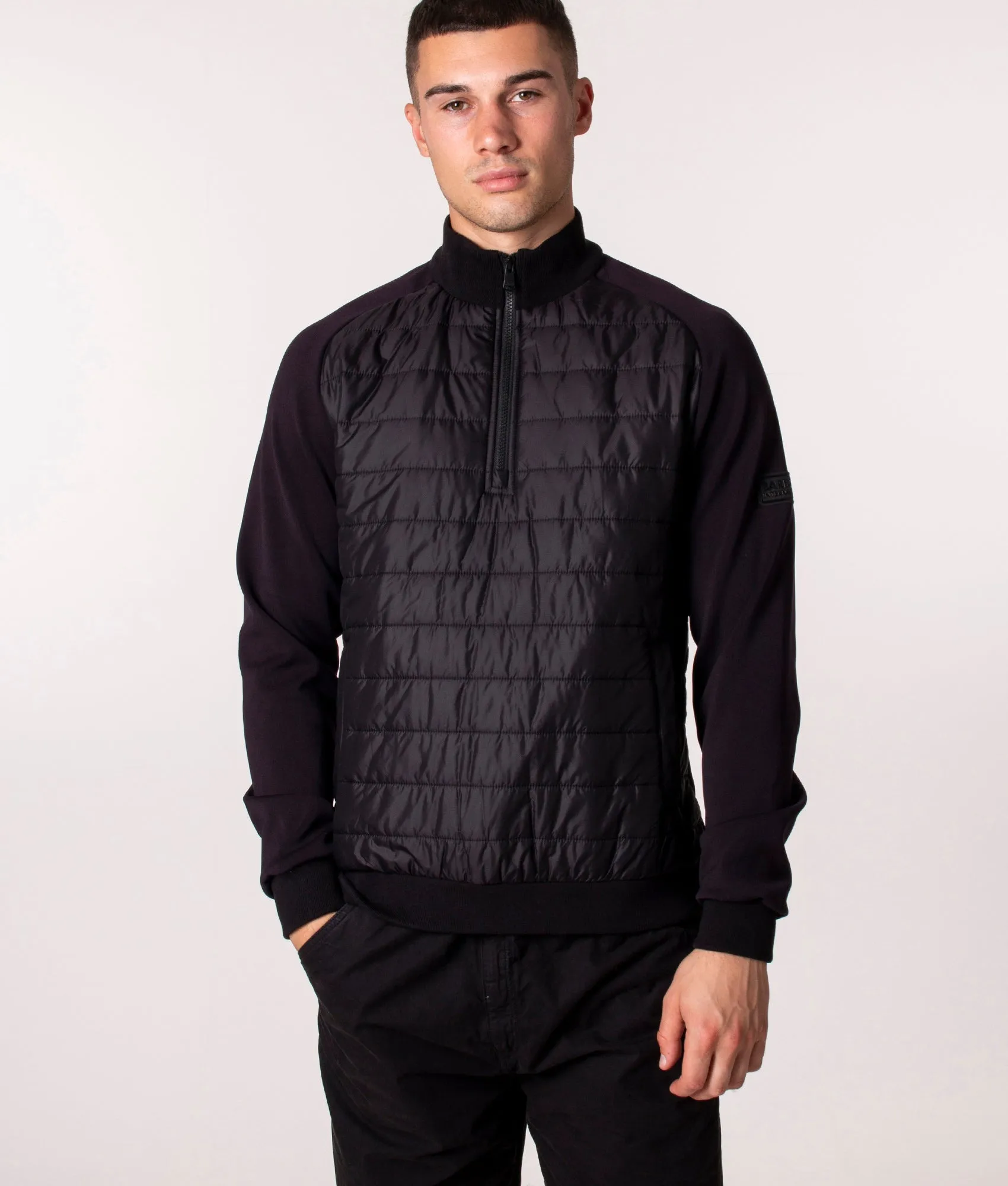 Ben Quilted Quarter Zip Hybrid Jacket