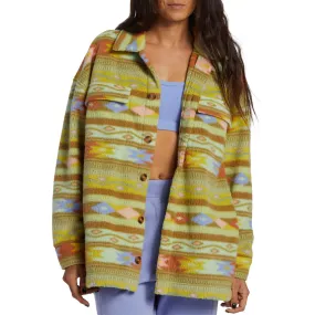 Billabong Women's Happy Camper Shacket Sweater Jacket