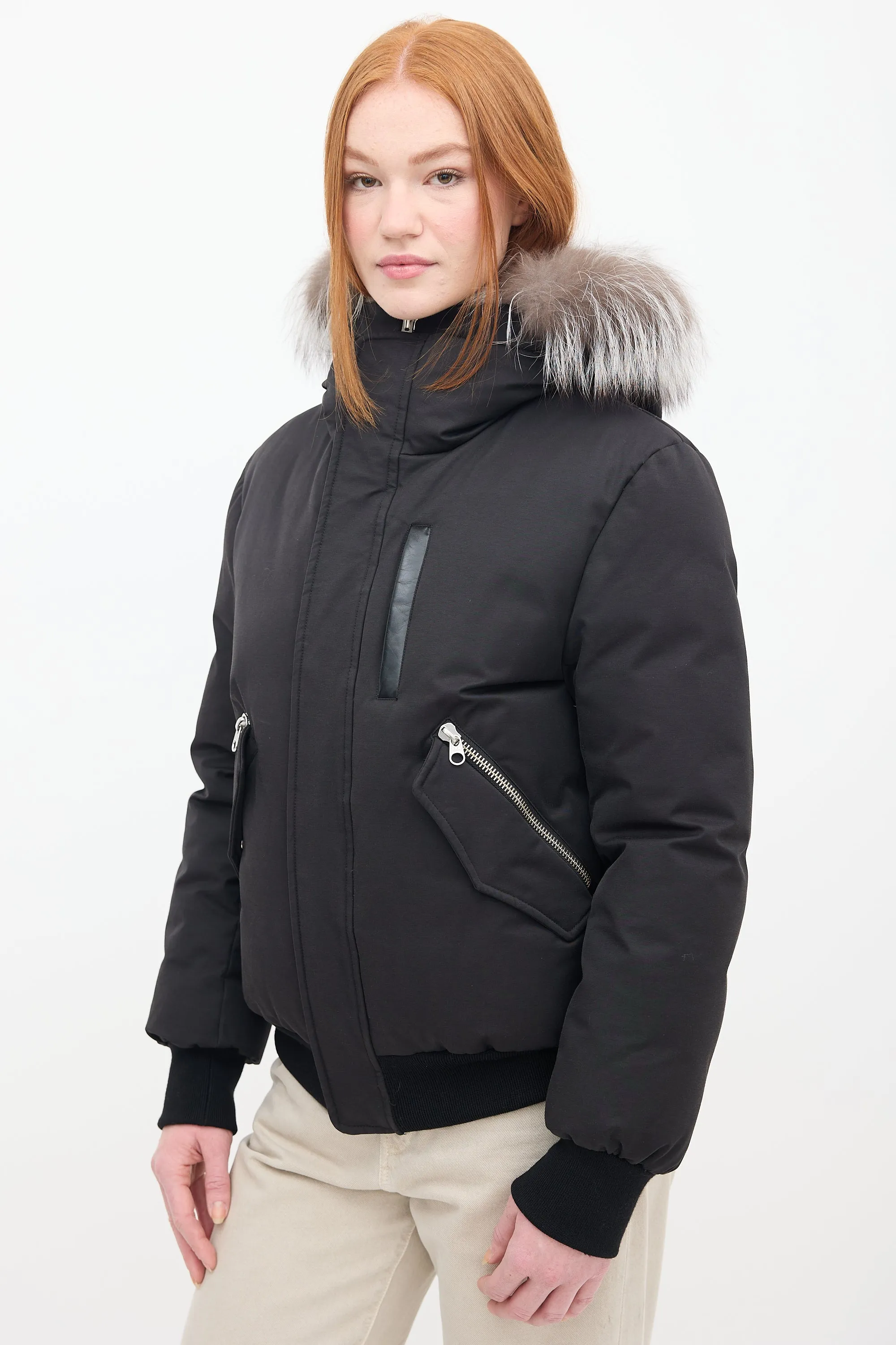 Black Down & Fur Trim Glen 2-in-1 Jacket