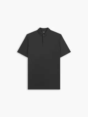 Black Pique Egyptian Cotton Polo