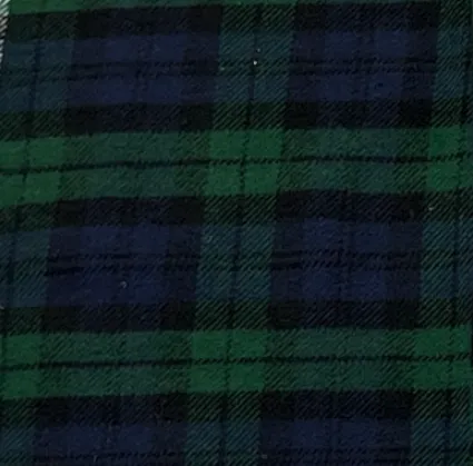 Black Watch Plaid Flannel Lady Bow Collar