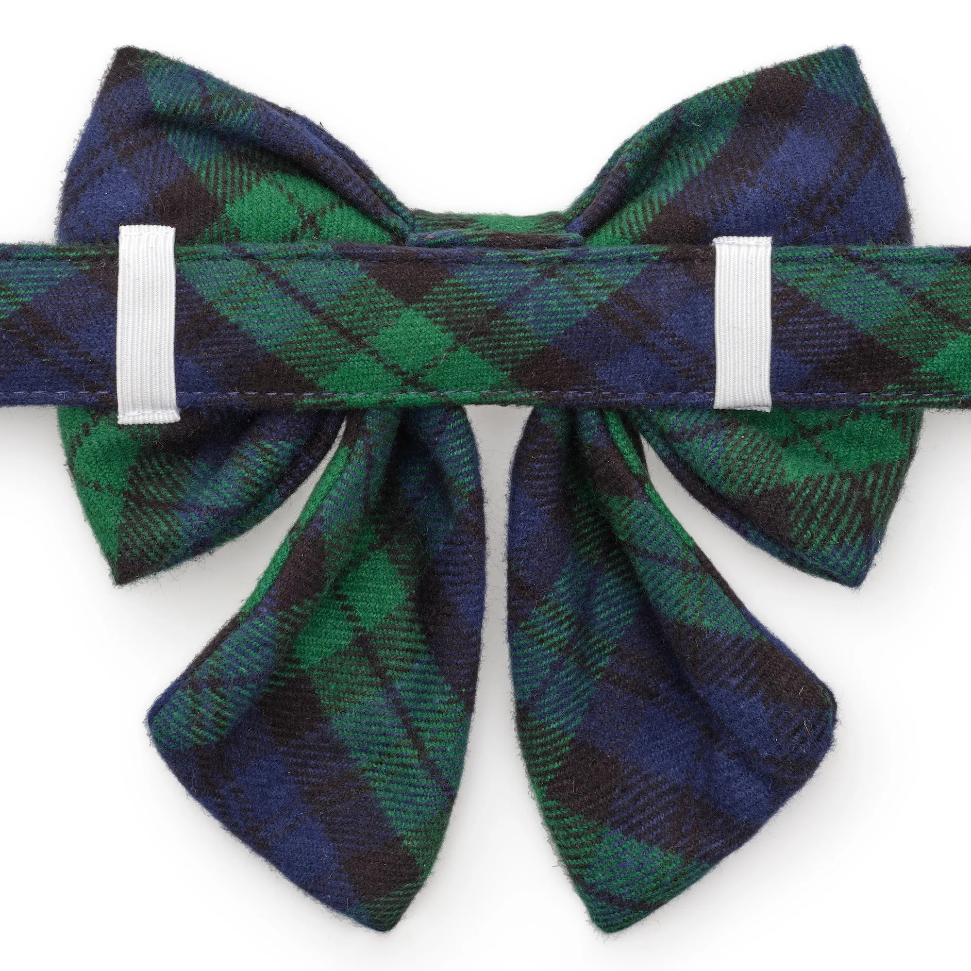 Black Watch Plaid Flannel Lady Bow Collar