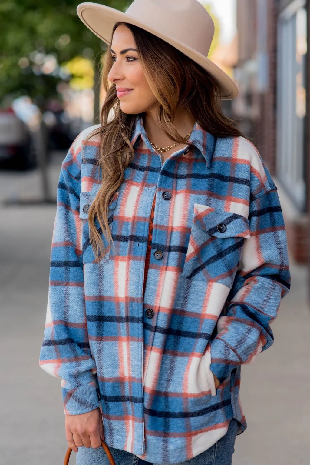 Blue Skies Plaid Shacket