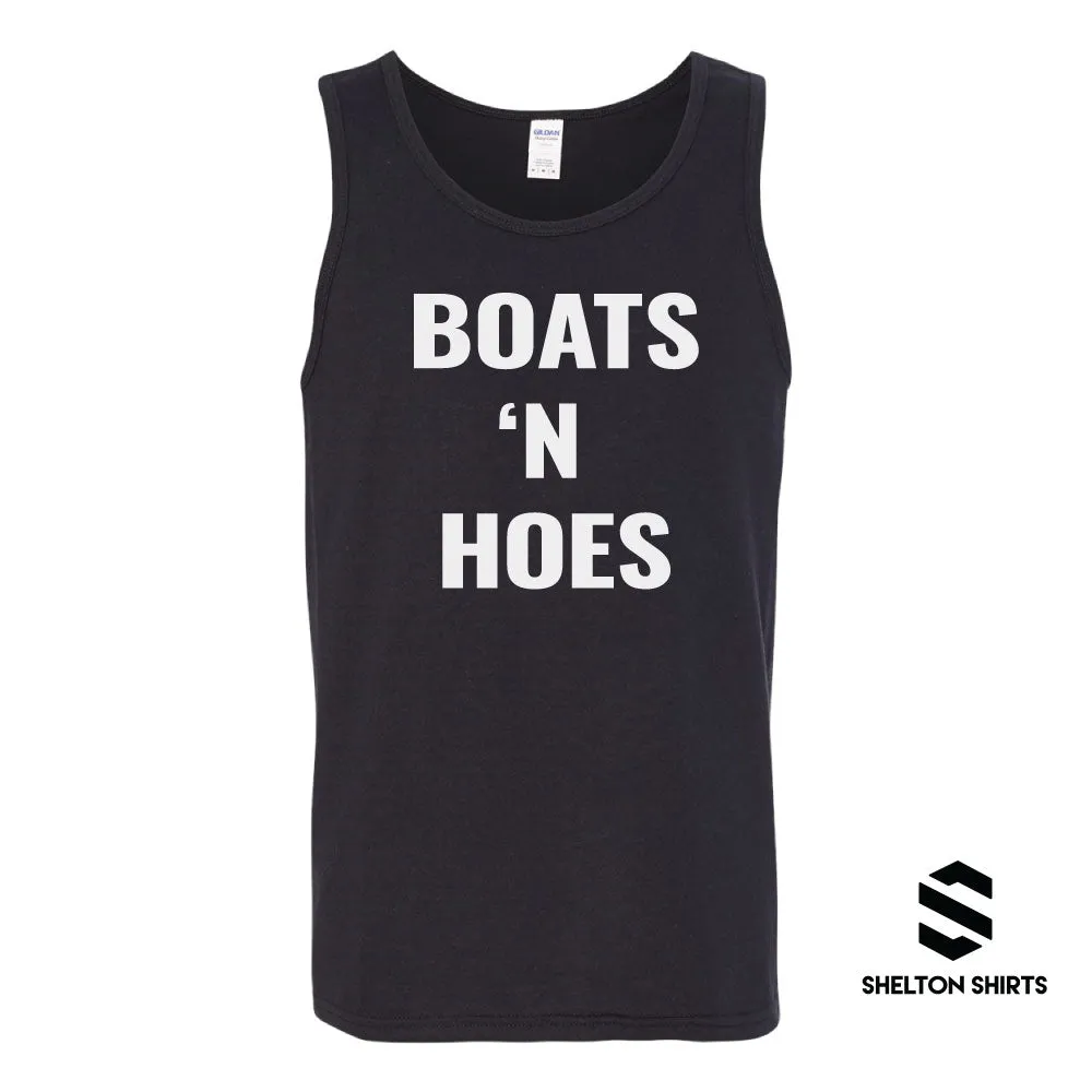 Boats N Hoes Men's Black Tank Top